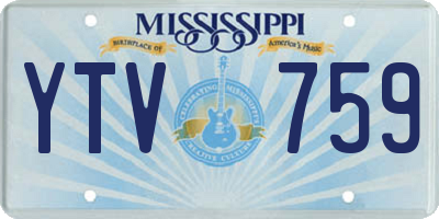 MS license plate YTV759