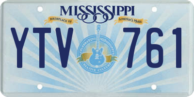 MS license plate YTV761