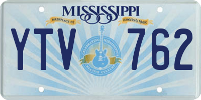 MS license plate YTV762