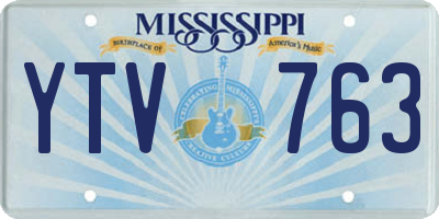 MS license plate YTV763