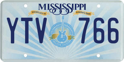 MS license plate YTV766