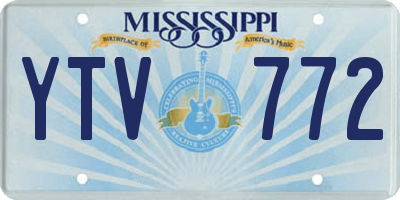 MS license plate YTV772
