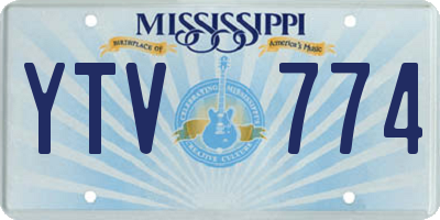 MS license plate YTV774