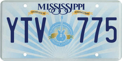 MS license plate YTV775