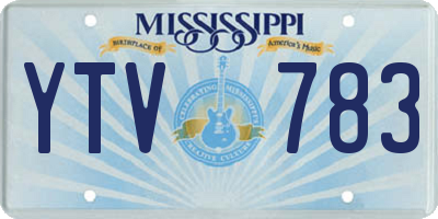 MS license plate YTV783