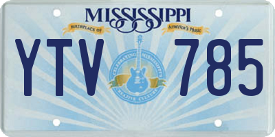 MS license plate YTV785