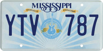 MS license plate YTV787