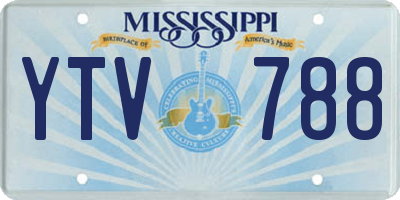 MS license plate YTV788