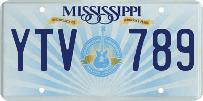 MS license plate YTV789