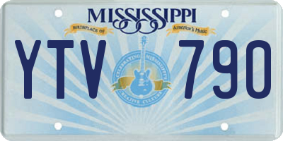 MS license plate YTV790