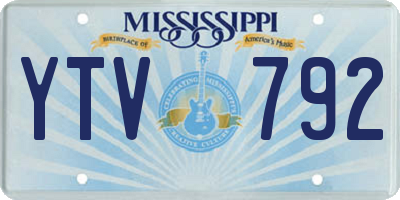 MS license plate YTV792