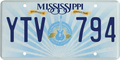 MS license plate YTV794