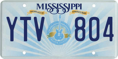 MS license plate YTV804