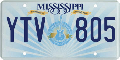 MS license plate YTV805
