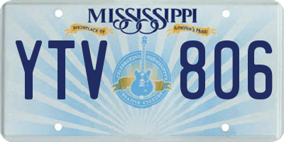 MS license plate YTV806