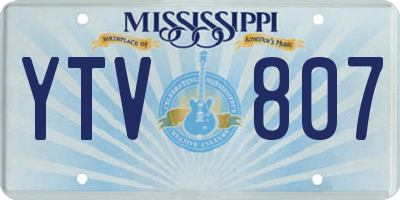 MS license plate YTV807
