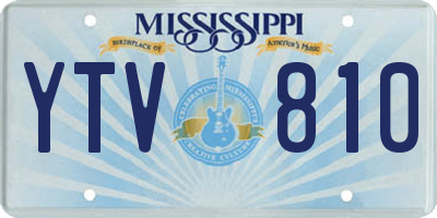 MS license plate YTV810