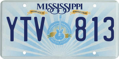 MS license plate YTV813