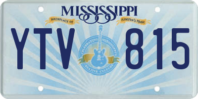 MS license plate YTV815