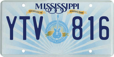 MS license plate YTV816
