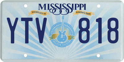 MS license plate YTV818