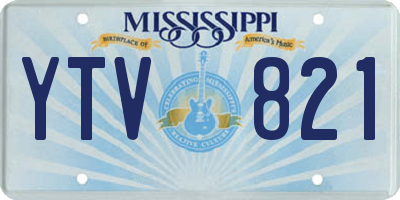 MS license plate YTV821