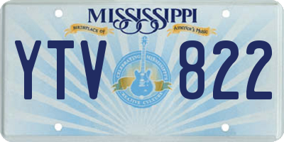 MS license plate YTV822