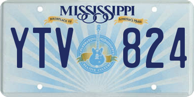 MS license plate YTV824