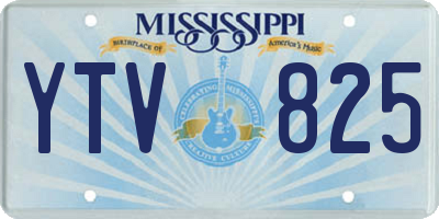 MS license plate YTV825