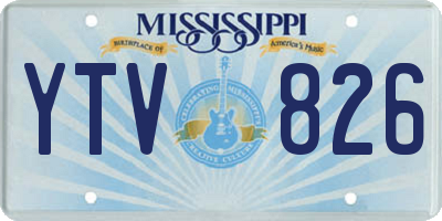 MS license plate YTV826