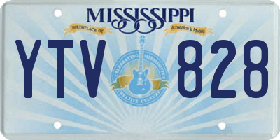 MS license plate YTV828