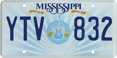 MS license plate YTV832