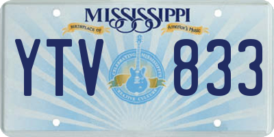 MS license plate YTV833
