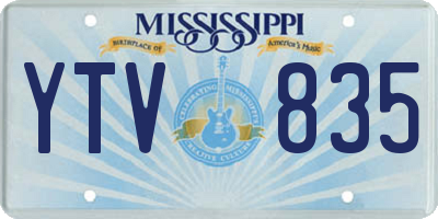 MS license plate YTV835