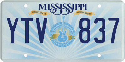 MS license plate YTV837