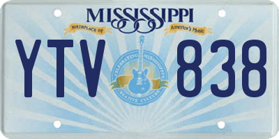 MS license plate YTV838