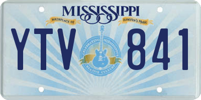 MS license plate YTV841