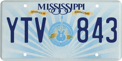 MS license plate YTV843