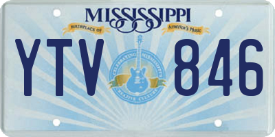 MS license plate YTV846