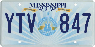 MS license plate YTV847