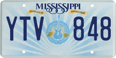 MS license plate YTV848