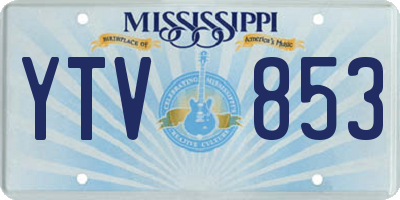 MS license plate YTV853