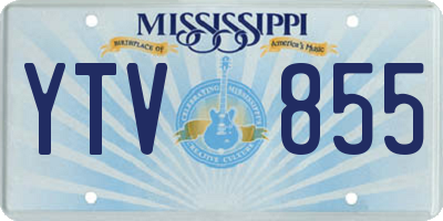 MS license plate YTV855