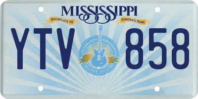 MS license plate YTV858