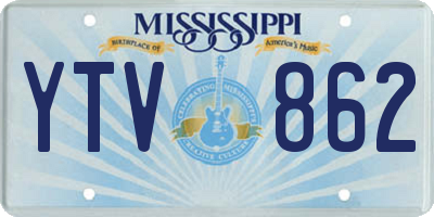 MS license plate YTV862