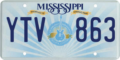 MS license plate YTV863