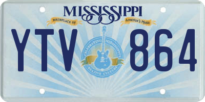 MS license plate YTV864
