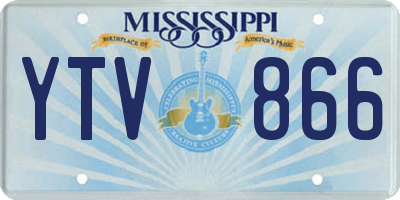 MS license plate YTV866