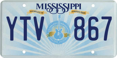 MS license plate YTV867