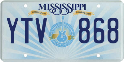 MS license plate YTV868